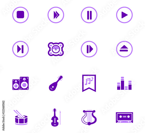 Music icons set