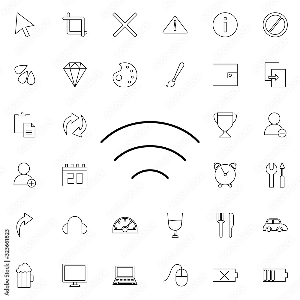 Fototapeta premium wi fi signal icon. Universal set of web for website design and development, app development