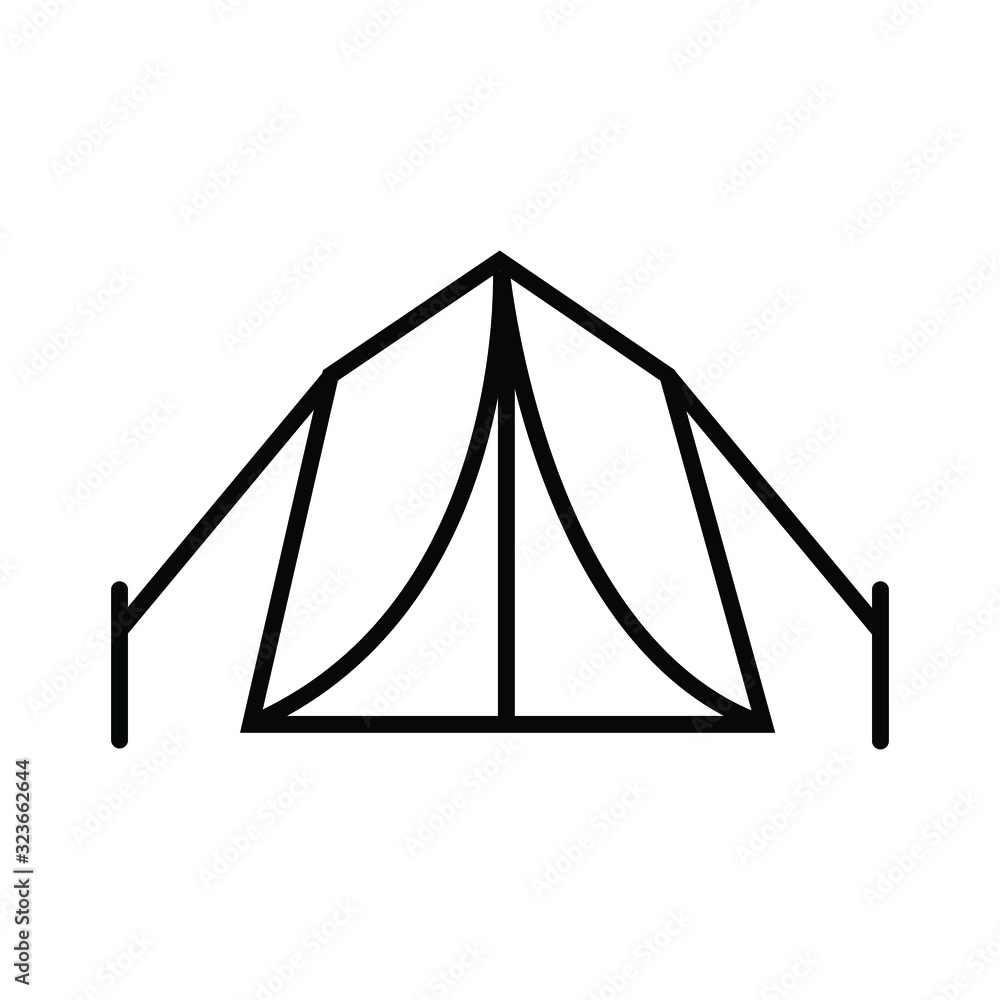 Tourist tent icon vector illustration