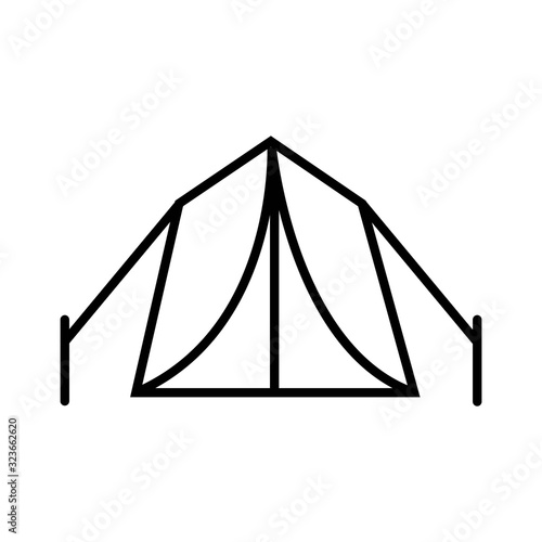 Tourist tent icon vector illustration