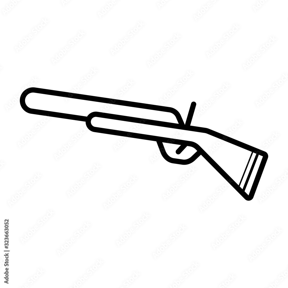 Hunting gun icon vector illustration Hunting gun icon vector illustration