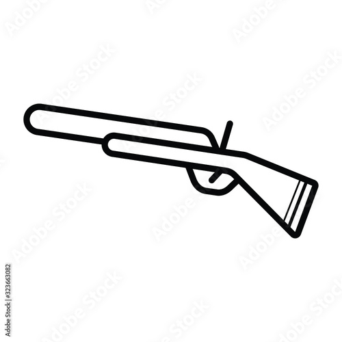 Hunting gun icon vector illustration