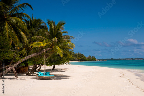 an idyllic beach in Maldives