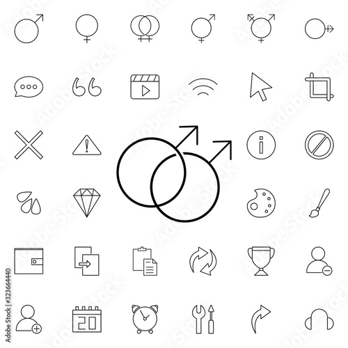 gay sign icon. Universal set of web for website design and development, app development