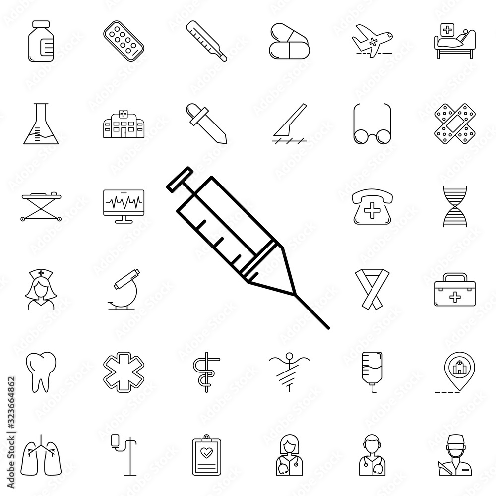 syringe icon. Universal set of medicine for website design and development, app development syringe icon. Universal set of medicine for website design and development, app development