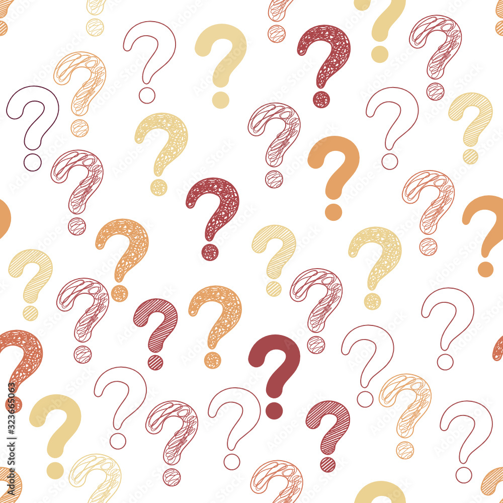 Colorful Questions marks seamless pattern background. Colorful Questions marks seamless pattern background.