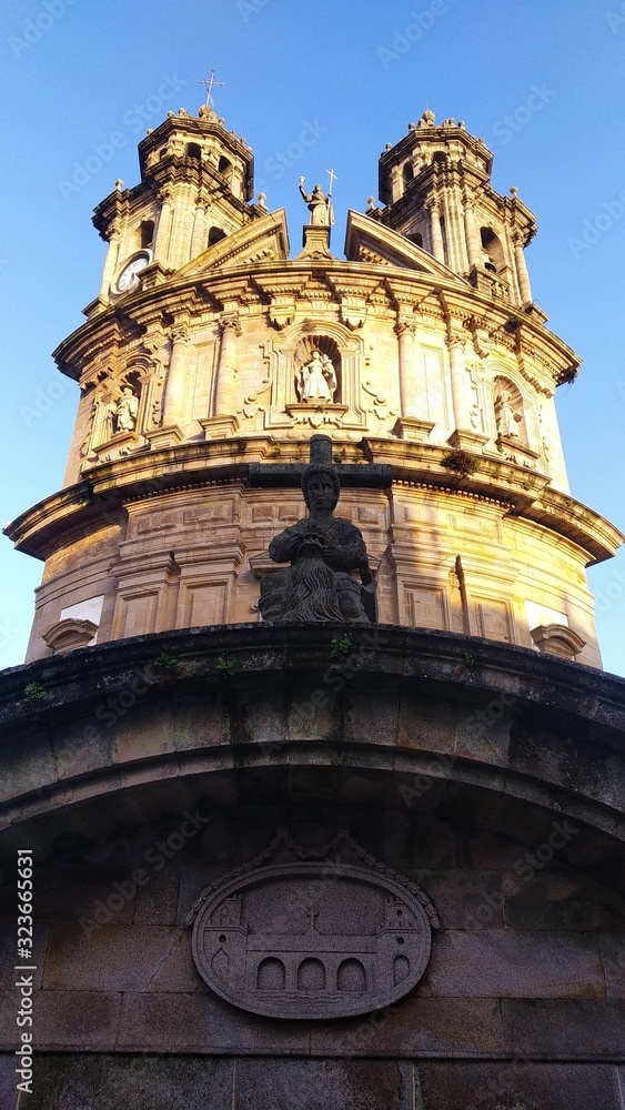 Facade of the Saint Pilgrim chuch in Pontevedra