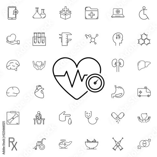blood pressure icon. Universal set of medicine for website design and development, app development