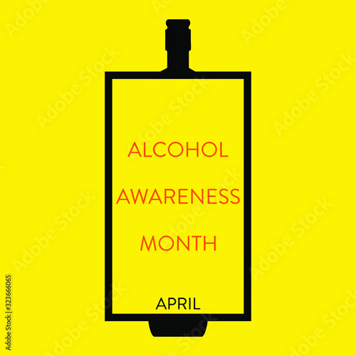 Vector illustration on the theme of Alcohol awareness month observed on April 1st to 30th.