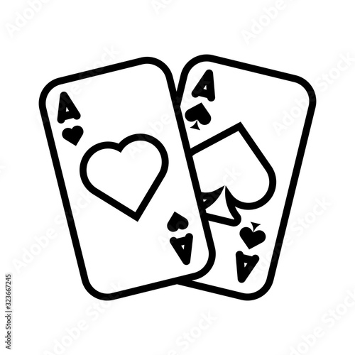 casino poker cards with hearts