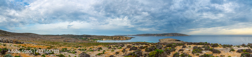 Panorama of stone desert. Panoramic Landscape of Comino Island, Malta © luchschenF