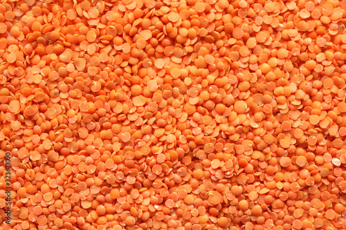 Red Lentil Texture Background Top View