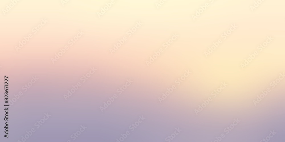 Warm colors abstract dawn sky illustration. Yellow lilac gradient. Blur background.