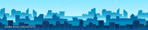 Modern cityscape horizontal background