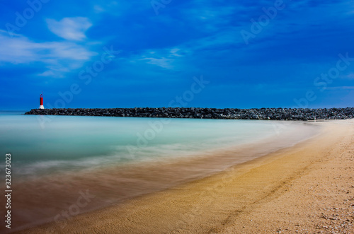 puerto del rosario beach and lighthouse photo