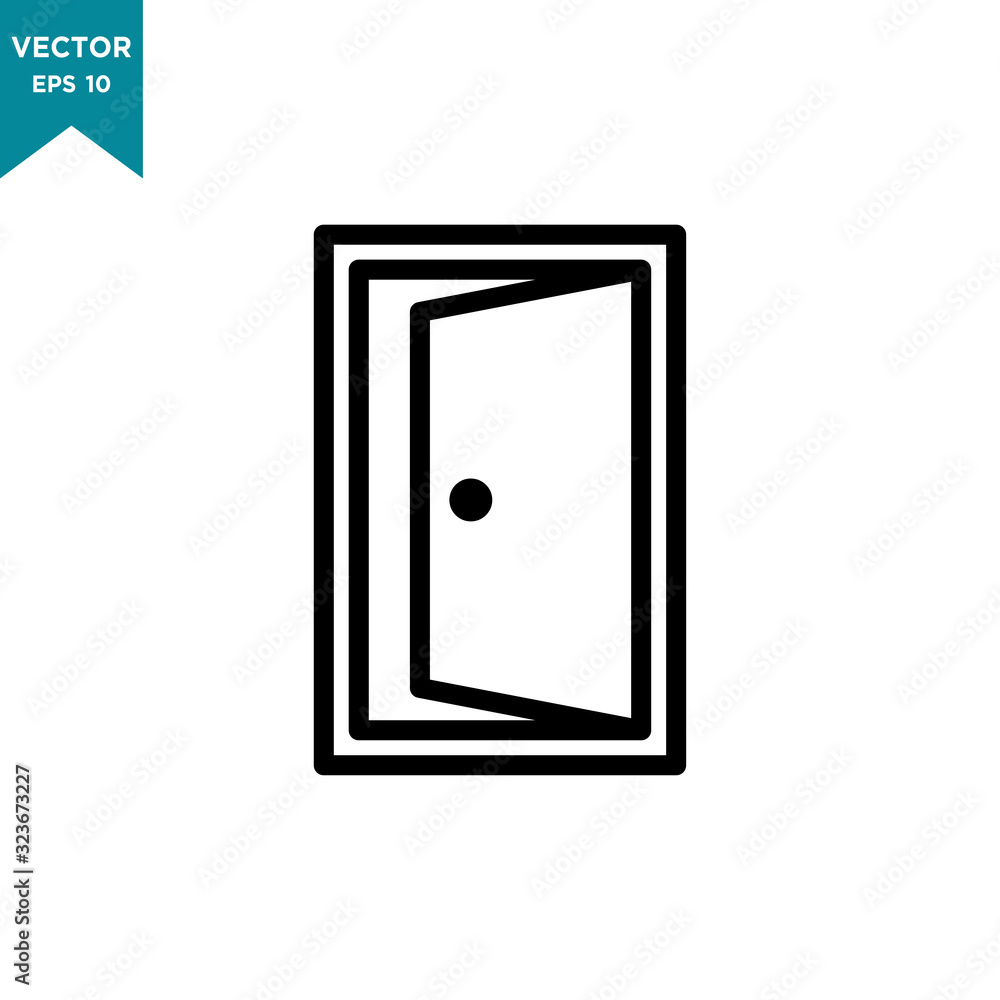 door icon in trendy flat design vector logo template door icon in trendy flat design vector logo template