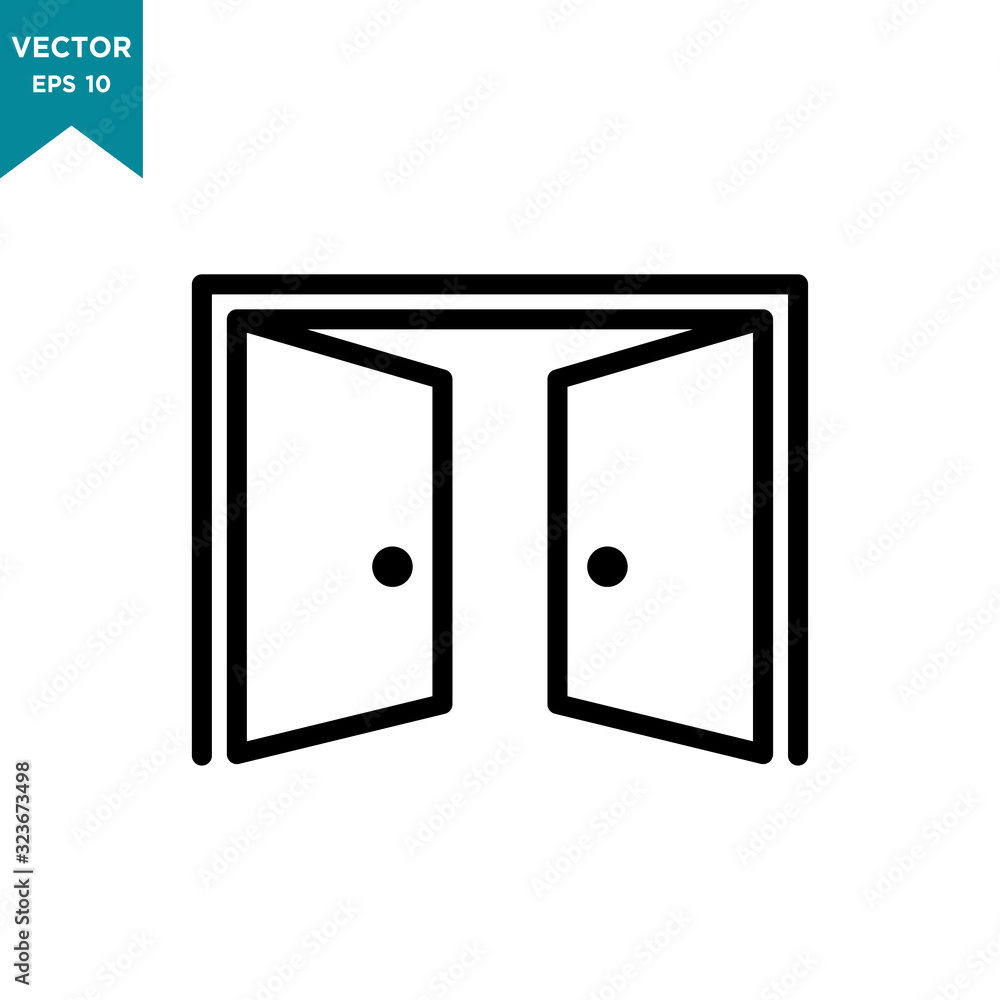 door icon in trendy flat design vector logo template door icon in trendy flat design vector logo template