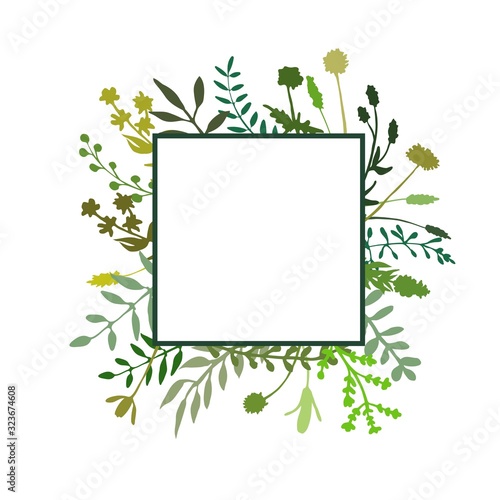 2Ft by 2Ft Square Shape Floral Frame Natural Wood Twig & Vine