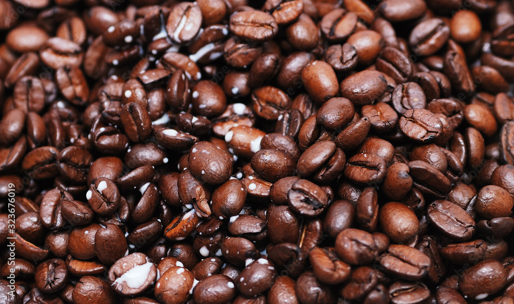 coffee beans texture with milk coffee beans texture with milk