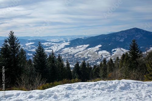Fototapeta Naklejka Na Ścianę i Meble -  winter mountain landscape in Poland