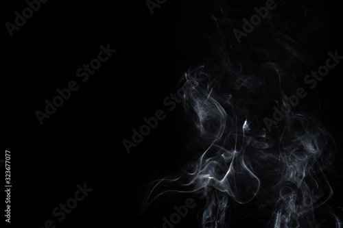 Abstract smoke image on black background