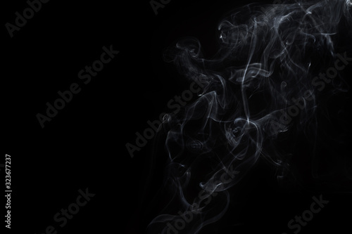Abstract smoke image on black background