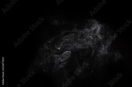 Abstract smoke image on black background
