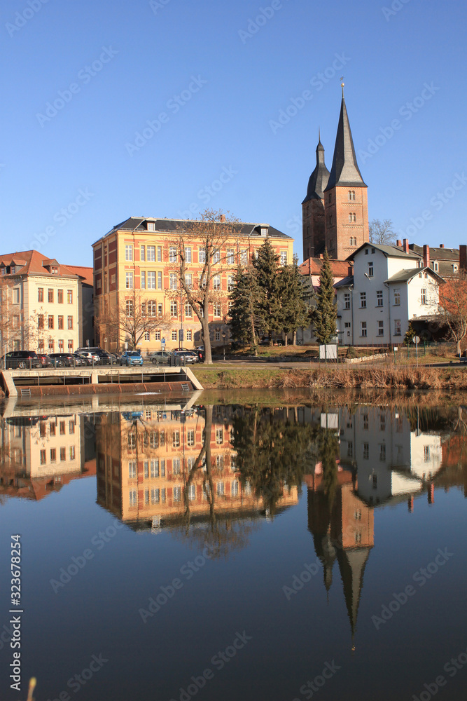 Altenburg; Kleiner Teich mit Roten Spitzen