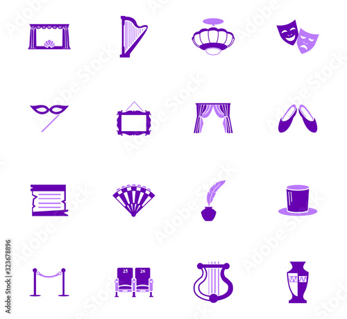 Theater icons set