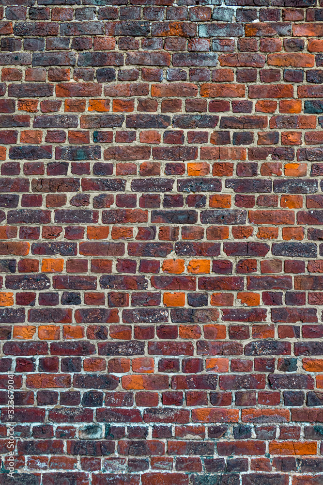 Colorful Weathered Brick Wall Colorful Weathered Brick Wall