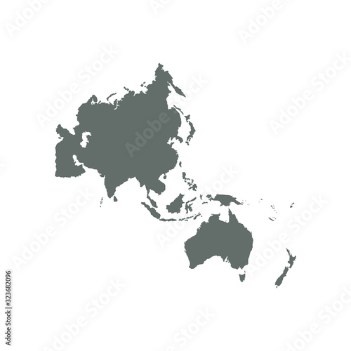 Map of Asia Pacific. - Vector illustration
