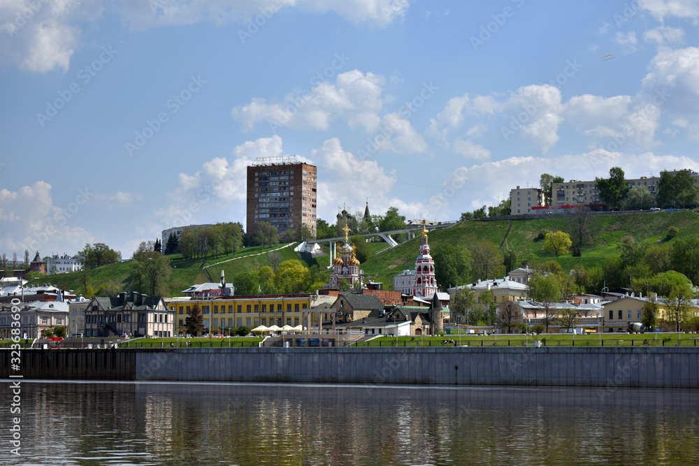 view of Nizhny Novgorod from the Volga river