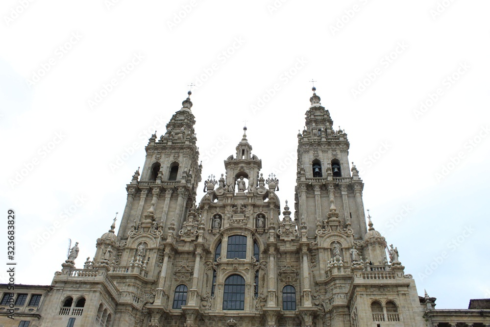 facade of the Santiago de Compostela cathedral
