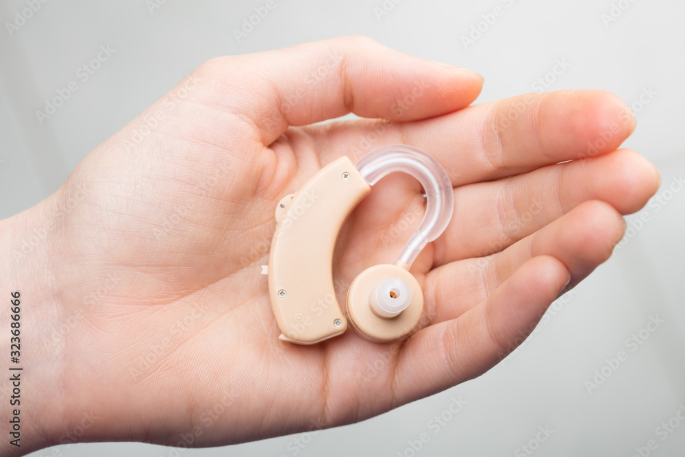 Hearing Aid Close-up in a hand