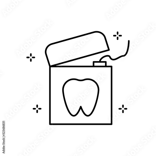 Dental floss, hygiene icon. Simple line, outline vector elements of hygiene icons for ui and ux, website or mobile application