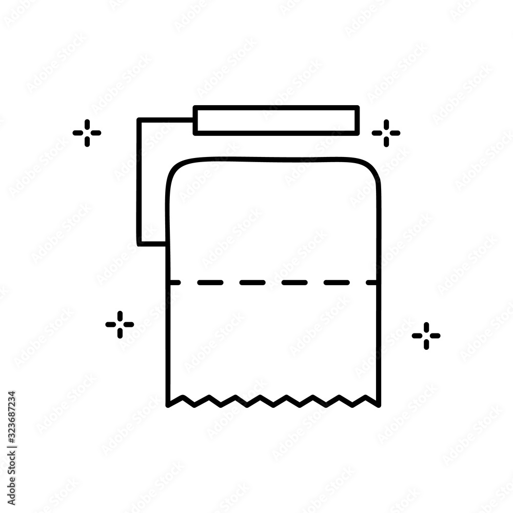 Toilet paper, hygiene icon. Simple line, outline vector elements of hygiene icons for ui and ux, website or mobile application Toilet paper, hygiene icon. Simple line, outline vector elements of hygiene icons for ui and ux, website or mobile application