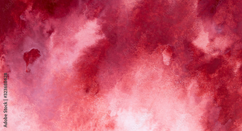 abstract red watercolor splash stroke background