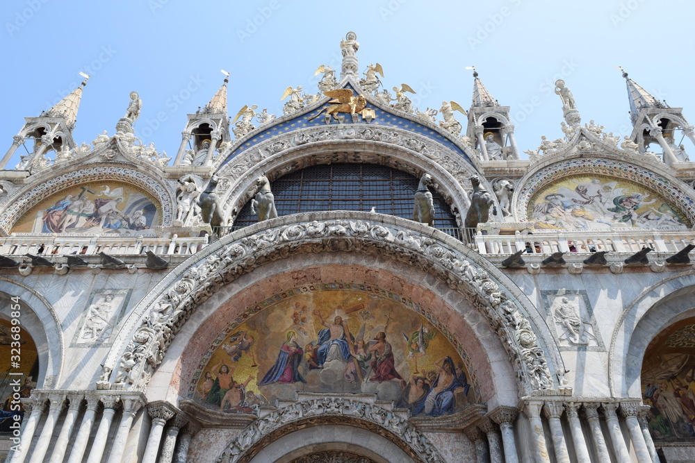 Beautiful view Saint Mark church  cathedral Venice Italy Europe 