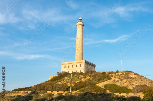 Lighthouse of Cabo de Palos near Manga, Mar Menor in Spain