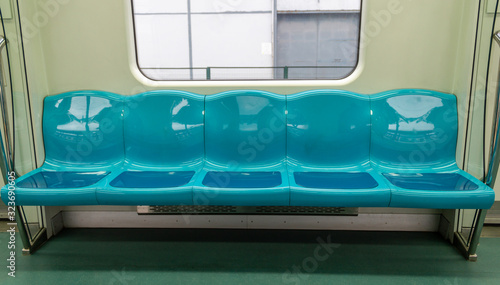 Passenger seats for subway metro train wagon