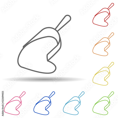 Granulated sugar in multi color style icon. Simple thin line, outline vector of food icons for ui and ux, website or mobile application
