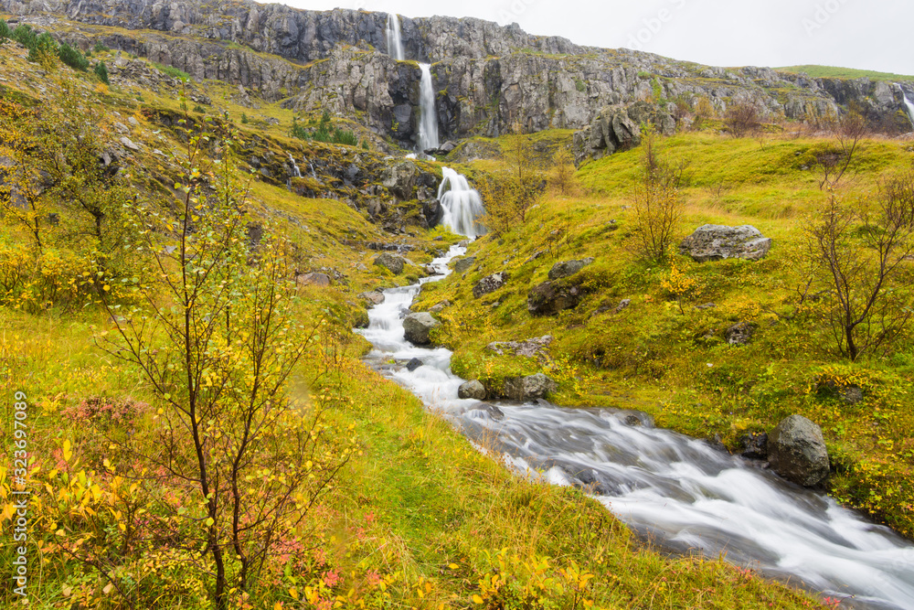 Waterfall close to Seydisfjordur on Iceland Waterfall close to Seydisfjordur on Iceland