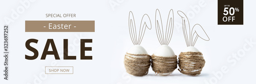 Easter Sale banner. Big sale.