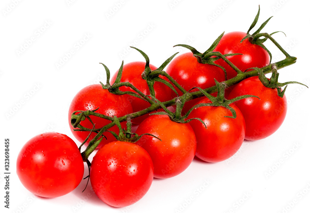Cherry tomatoes isolated over white background Cherry tomatoes isolated over white background