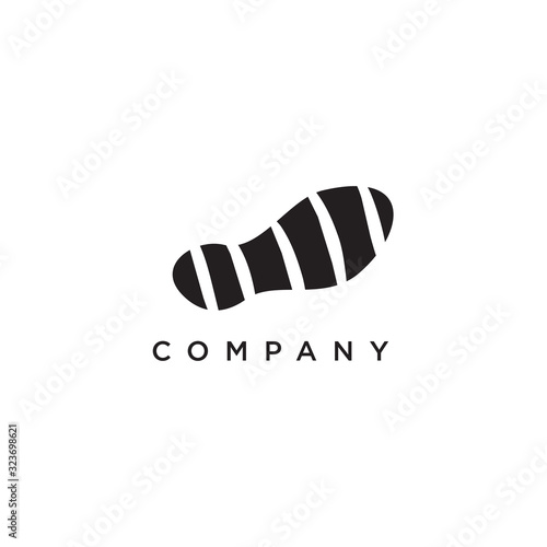 Shoes company logo design vector illustration template