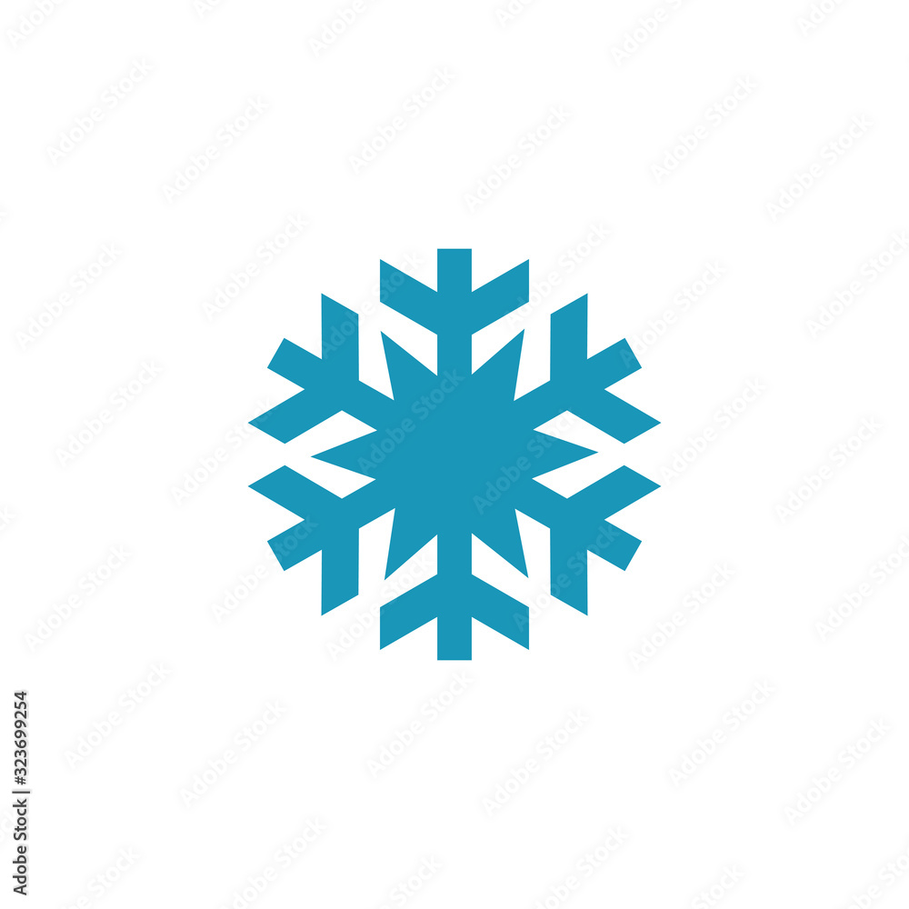 Snowflake logo design vector icon template Snowflake logo design vector icon template