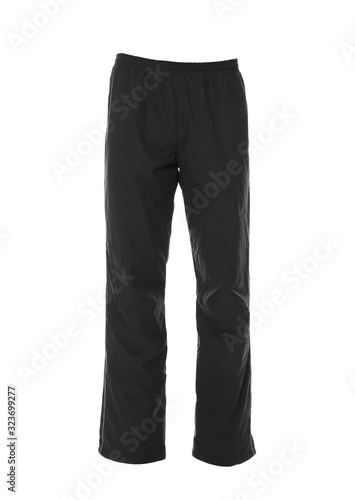 Ski pants isolated on white. Winter sport clothes