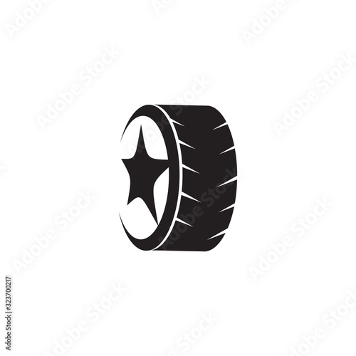 Tyre shop logo design vector illustration template