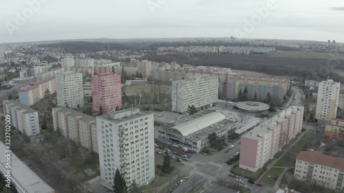 beautiful Droneaerial over Prag, suburb Záběhlice  photo