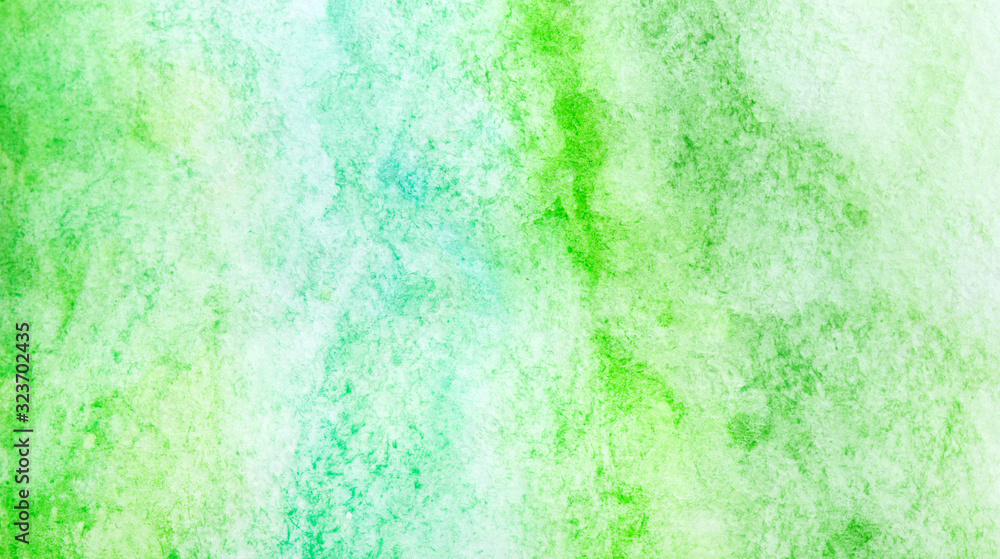 Green watercolor background. by drawing Green watercolor background. by drawing